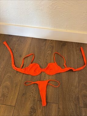 NEW Monday Swimwear Orange Underwire Bikini